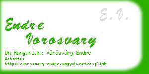 endre vorosvary business card